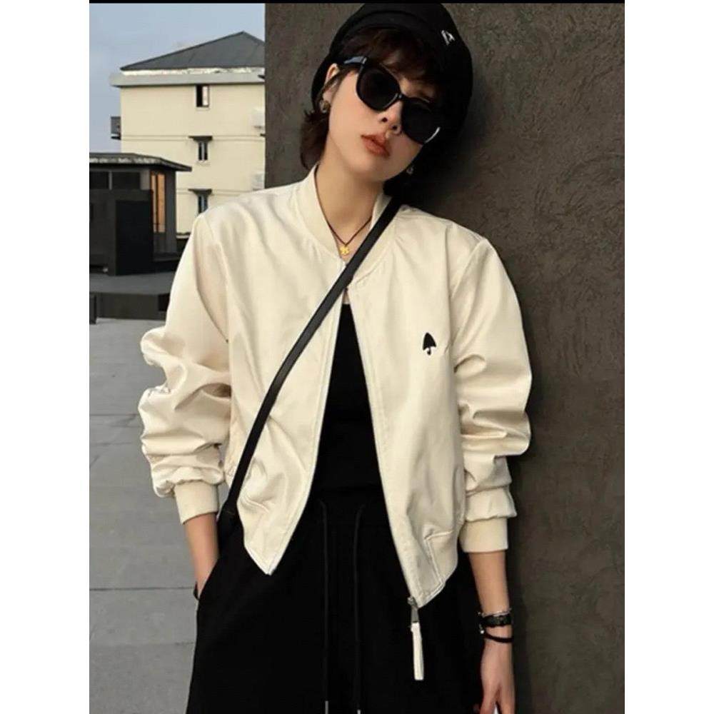 法国Rouje Dsyle短款刺绣棒球服外套女春秋小个子百搭夹克上衣潮