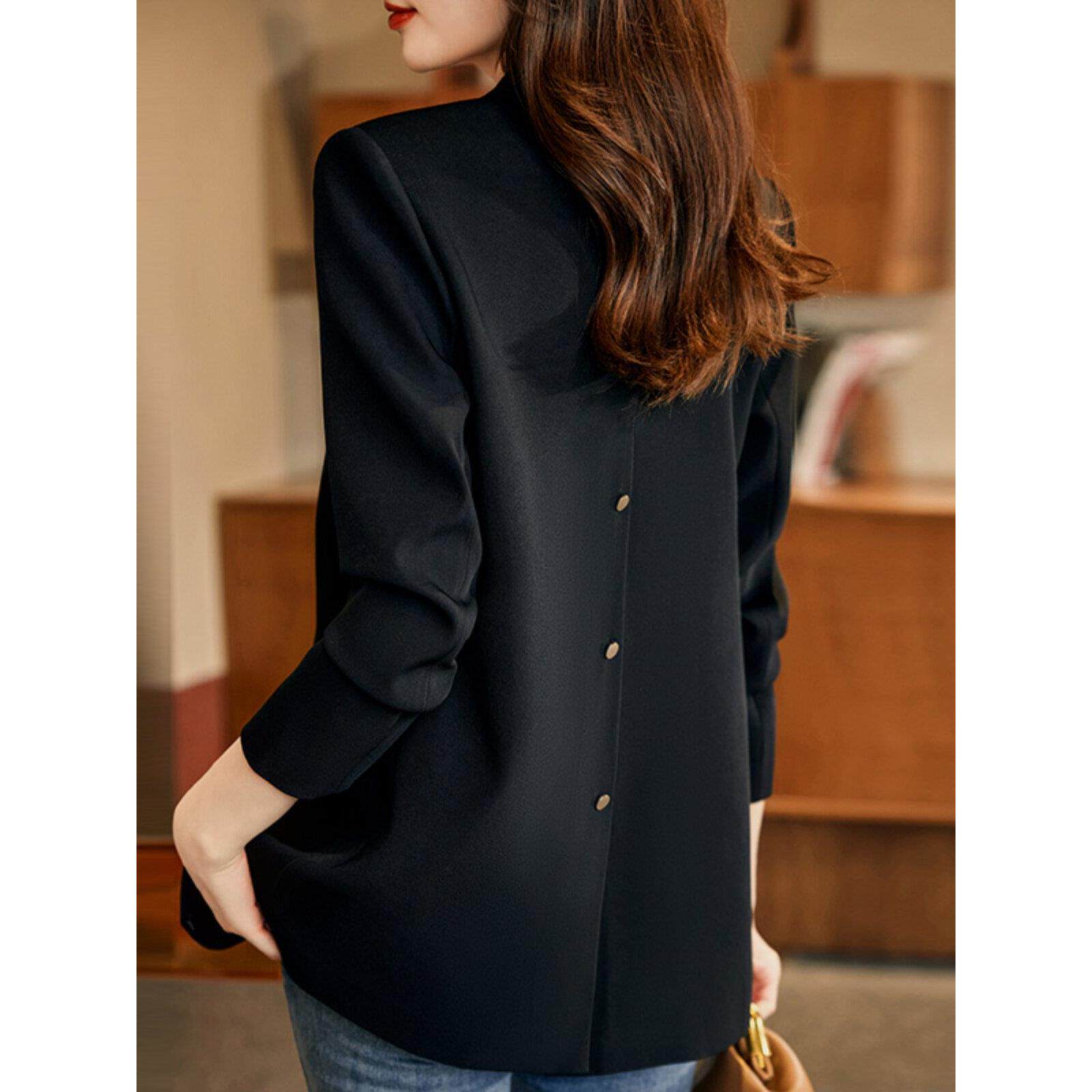 黑色西装外套女秋冬2025年新款高级感小个子宽松气质休闲西服上衣