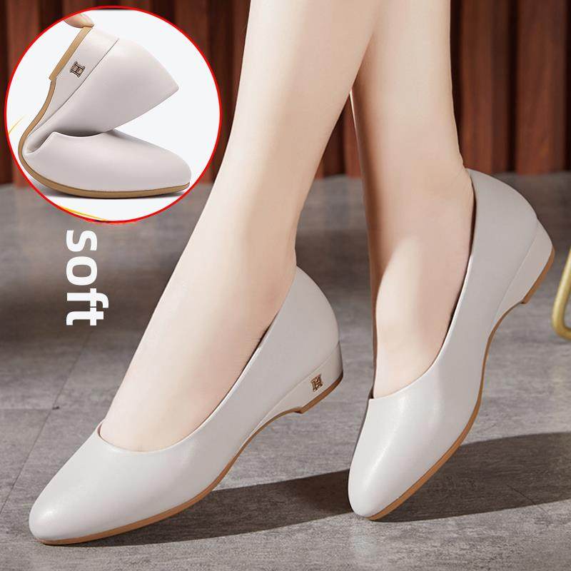 夏季中老年母亲鞋真皮女鞋软底舒适皮鞋平底鞋防滑软皮老年人工作,女鞋,浅口单鞋,淘宝优惠券,粉丝福利购,淘宝优惠卷