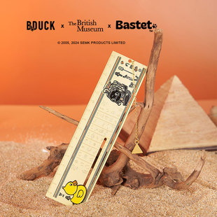 大英博物馆BastetX B.Duck小黄鸭金属尺书签尺子文具儿童学生礼物