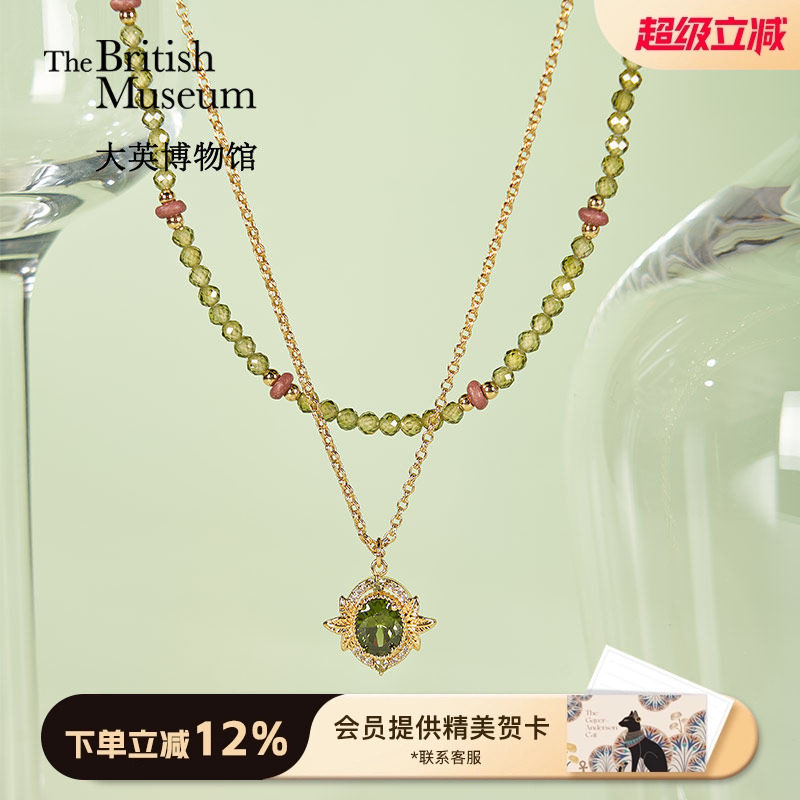大英博物馆复古项链女款皇冠吊坠首饰毕业礼物送闺蜜生日礼物女生