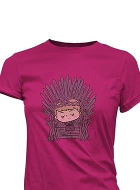 HBO官方权力的游戏冰与火之歌瑟曦兰尼斯特铁王座男女纯棉T恤运动