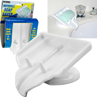 Idea Works-手工/美容/精油/香皂 瀑布倾斜塑料瓷质光泽 沥水皂盒