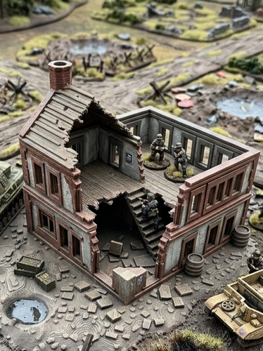 DIY定制-1: 56 Wargame 28 32mm桌面战棋场景建筑地形模型角色