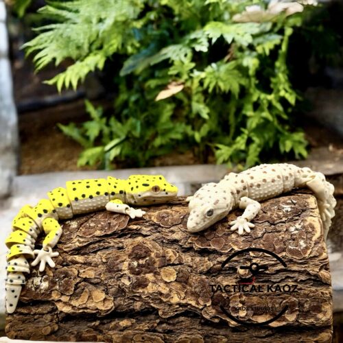 DIY定制-Leopard Geckos可动豹纹守宫模型全关节一体摆动 184mm
