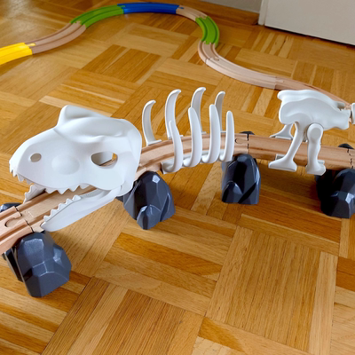 DIY定制-Lillabo积木小火车微缩场景车库轨道收纳Hape Brio连接件