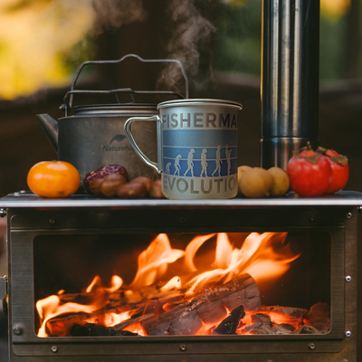 EtchStudio-Fisherman Evolution钓鱼佬的进化论户外露营钛马克杯