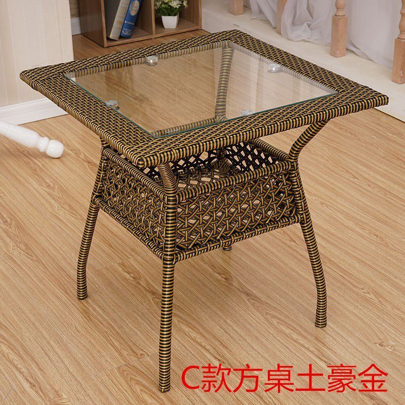 Small coffee table circular Simplicity Rattan Toughened glass Small round table balcony Storage tea table indoor outdoor leisure time tea tablein the Residential furniture , Categories , Tea table  category - from Buy2taobao.com to provide professional Taobao agent buy service