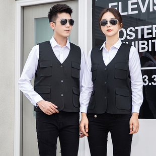 工作服马甲定制工地反光劳保装修工装代客泊车员工定做马夹印字