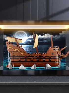 适用乐高创意ideas系列21363七宝奇谋轮积木模型防尘罩灯箱展示盒