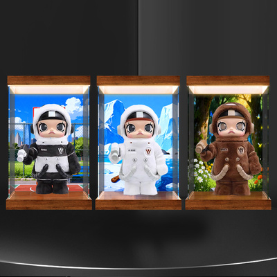 适用于泡泡玛特MEGASPACEMOLLY400%咱们裸熊手办灯箱亚克力展示盒