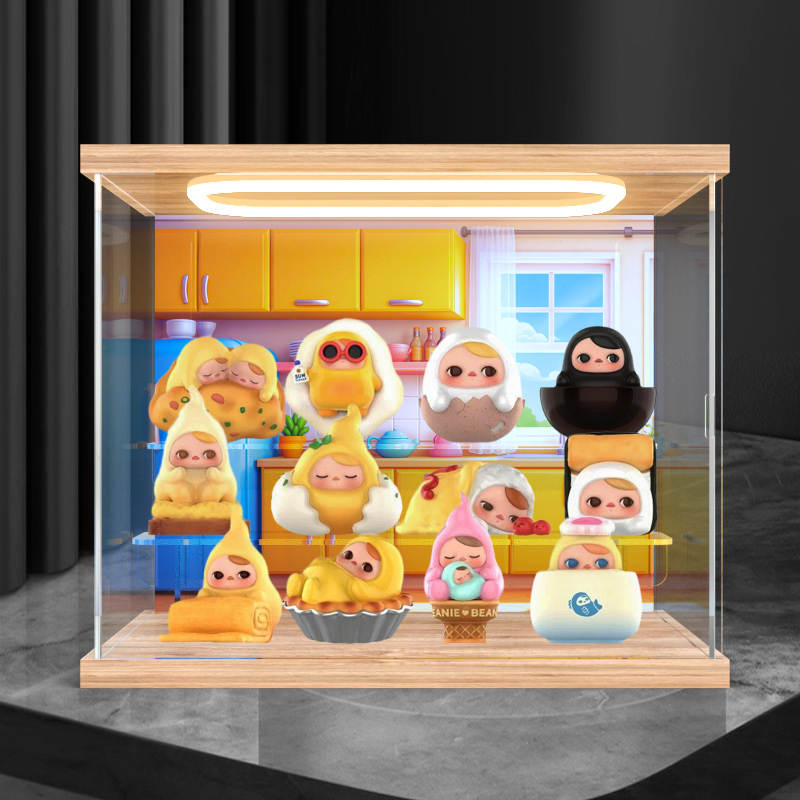 适用POPMART泡泡玛特PUCKY蛋蛋豆子系列礼物 盲盒收纳场景展示盒