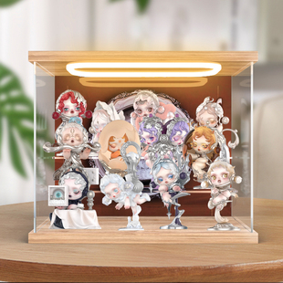 适用泡泡玛特SKULLPANDA餐桌系列手办盲盒玩具摆件礼物场景展示盒