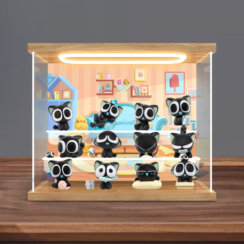 灯光场景展示盒适用罗小黑战记2周边盲盒小颗粒公仔人物日常系列