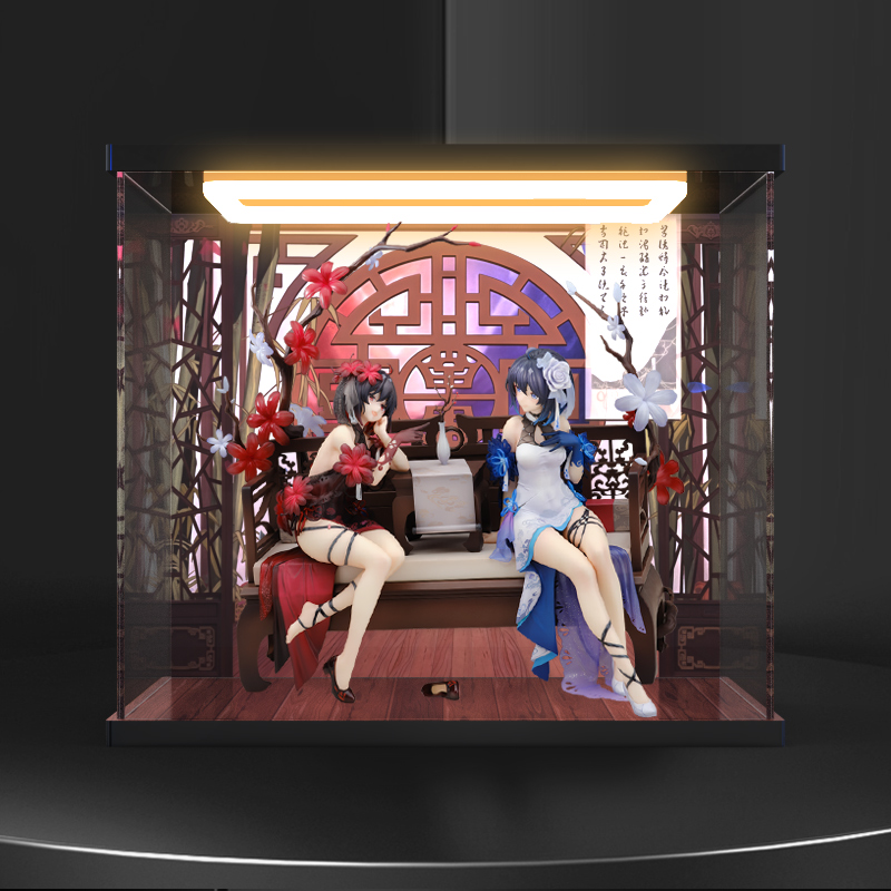 亚克力回灯展示盒适用 APEX-TOYS 绷坏 希儿 墨染镜华ver. 手办