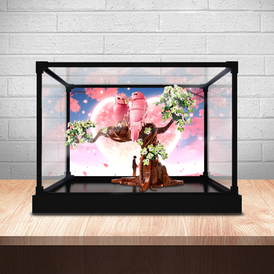 古薇媞适用乐高创意IDEAS系列21365爱情鸟积木模型高清透明展示盒