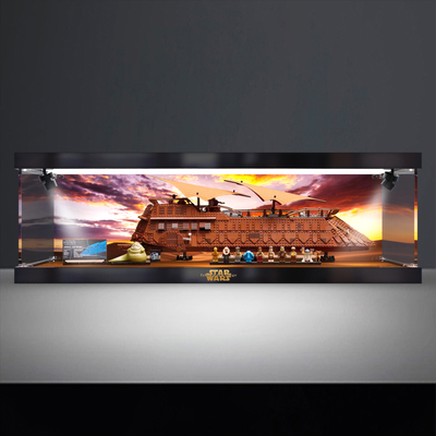 亚克力可开门展示盒适用乐高 星球大战 75397 贾巴的豪华风帆游艇