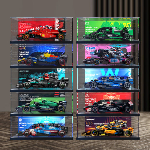 适用乐高speed赛车系列F1展示盒77242 77244 77251亚克力防尘罩
