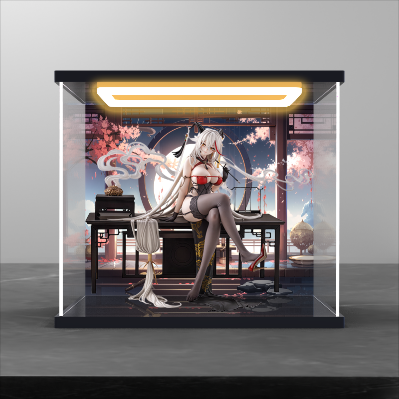 适用AniGame碧蓝航线 埃格妮丝 埃吉尔 金龙腾祥云手办防尘展示盒