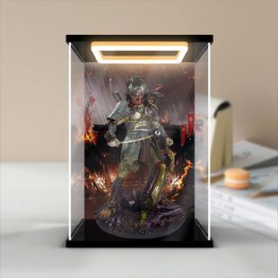 古薇媞适用HOTTOYS AVP 竹穀隆之 鬼木佑二 武士 铁血战士 展示盒