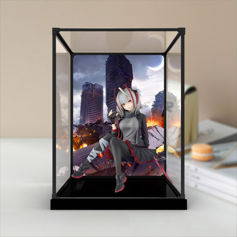 高清展示盒适用FuRyu明日方舟 压泡面人偶 W 能量联结 手办防尘罩