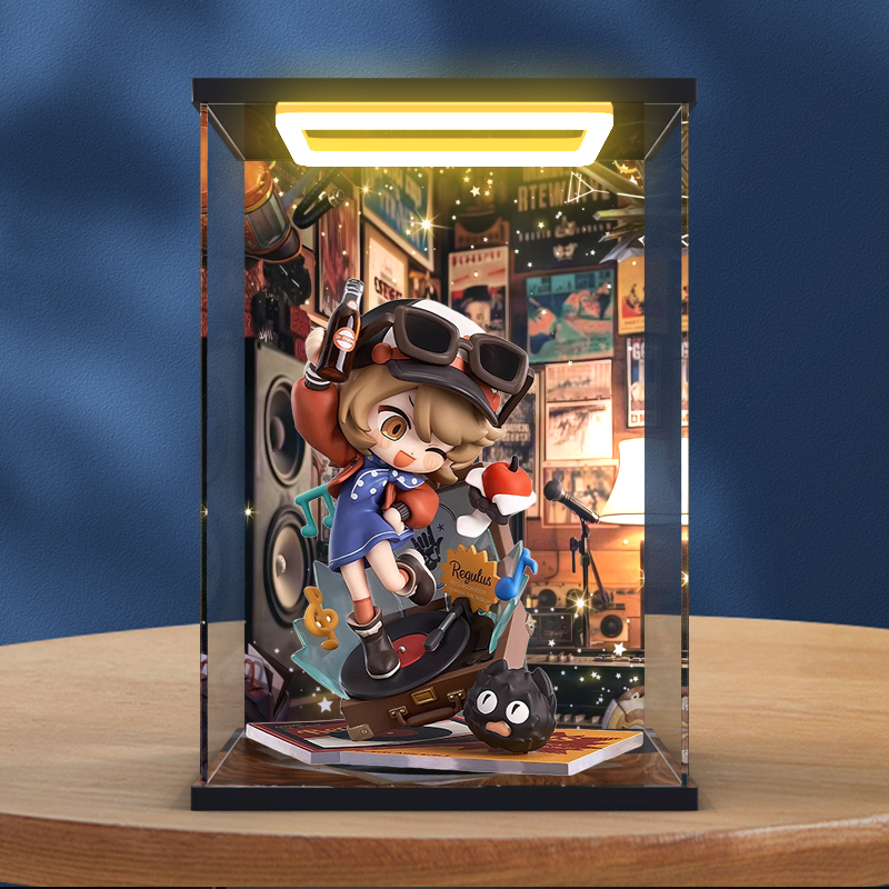 适用 GSC良笑社 Qset+重返未来1999 星锑 手办防尘罩回型灯展示盒