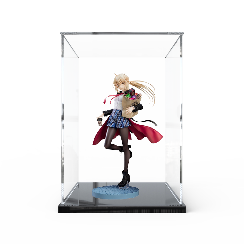适用GSC FGO Saber 阿尔托莉雅Alter 黑呆 英灵旅装亚克力展示盒 - 白底图