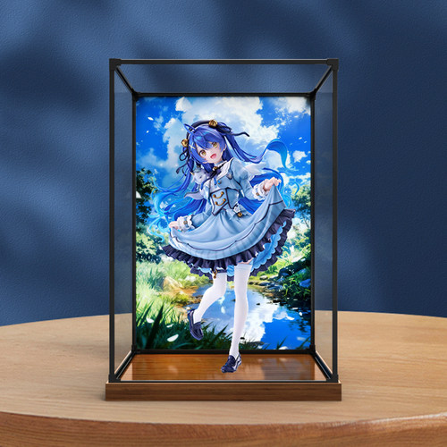 亚克力合金框防尘展示盒适用FNEX 虚拟主播-彩虹社 天宫心 手办