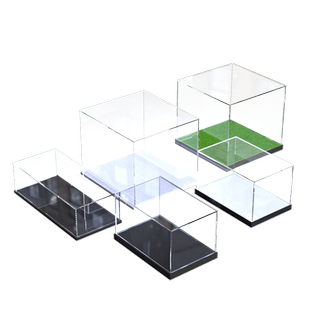 亚克力仿玻璃高透明展示盒积木玩具收纳手办模型透明防尘盒子定制