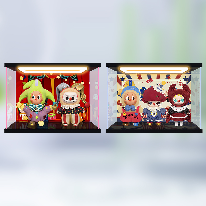 盲盒亚克力展示盒适用 泡泡玛特 WHY SO SERIOUS系列搪胶毛绒挂件