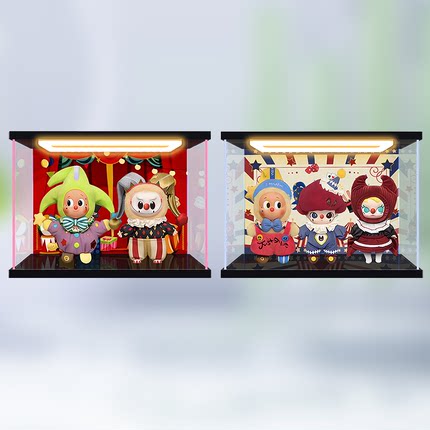 盲盒亚克力展示盒适用 泡泡玛特 WHY SO SERIOUS系列搪胶毛绒挂件