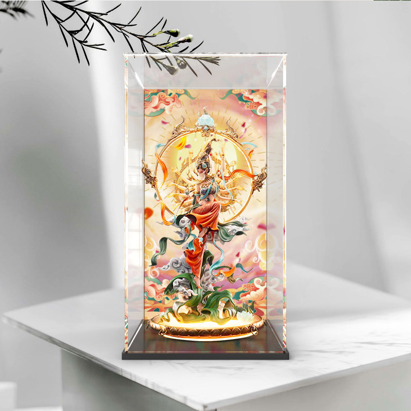 适用coreplay 敦煌飞天 千手玄女 gk雕像手办亚克力防尘罩展示盒