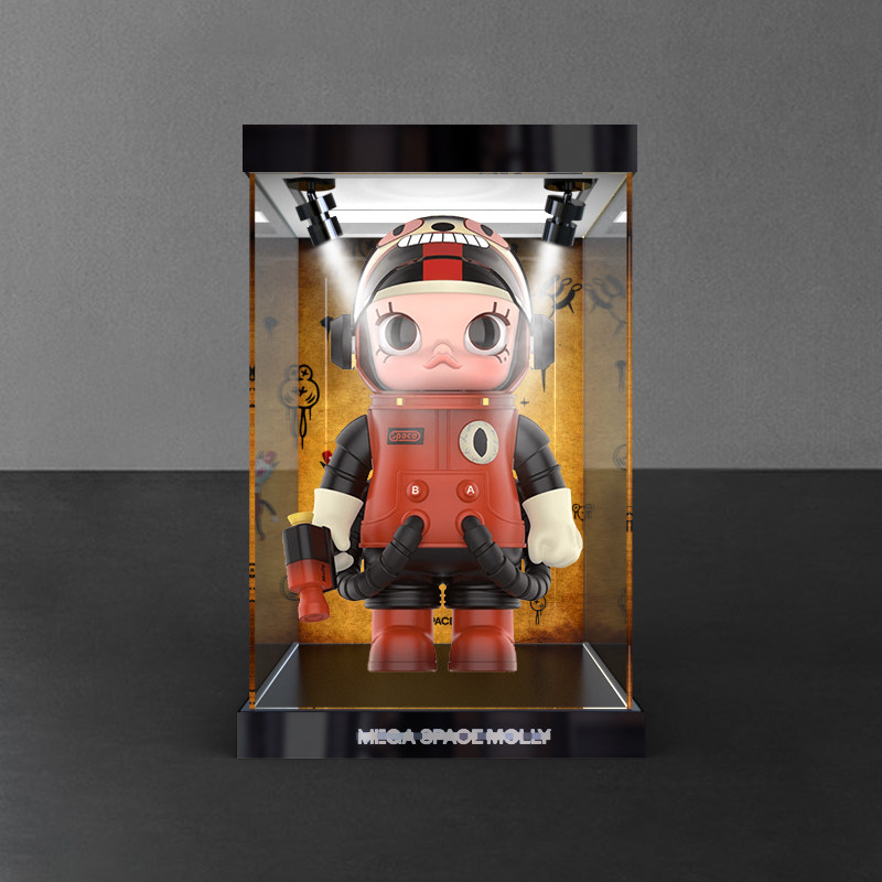 适用POPMART泡泡玛特MEGA SPACE MOLLY 400% Gary Baseman展示盒