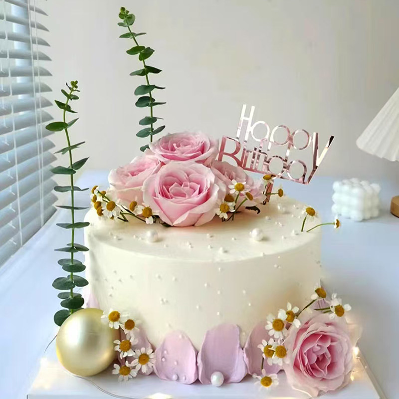鲜花生日蛋糕模型仿真新款