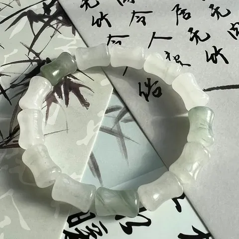 单圈竹节手链玉石天山翠新疆手串天然金丝玉玉老型珠女,饰品/流行首饰/时尚饰品新,手链,淘宝优惠券,粉丝福利购,淘宝优惠卷
