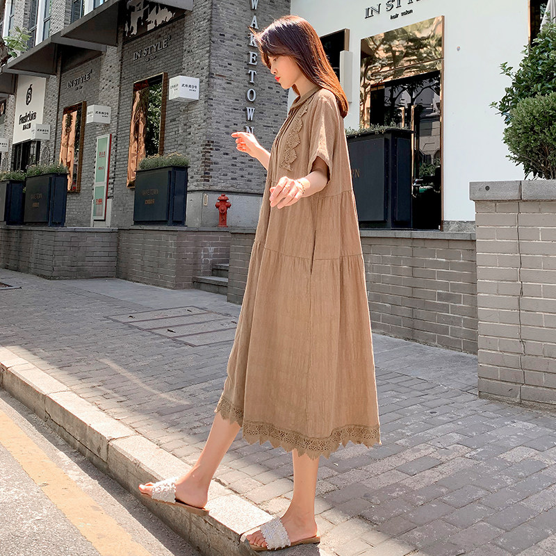 孕妇连衣裙夏装网红甜美宽松大码孕妇装潮2025夏款孕妇裙夏季长裙,孕妇装/孕产妇用品/营养,连衣裙,淘宝优惠券,粉丝福利购,淘宝优惠卷