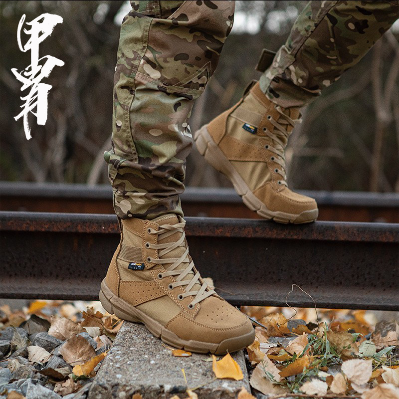 新品马丁靴男秋季高帮男鞋英伦风沙漠潮皮靴子中帮工装靴