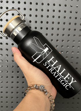 HALEY海狸战术 健身保温杯水杯水壶 冷热水杯 双层中空提环杯