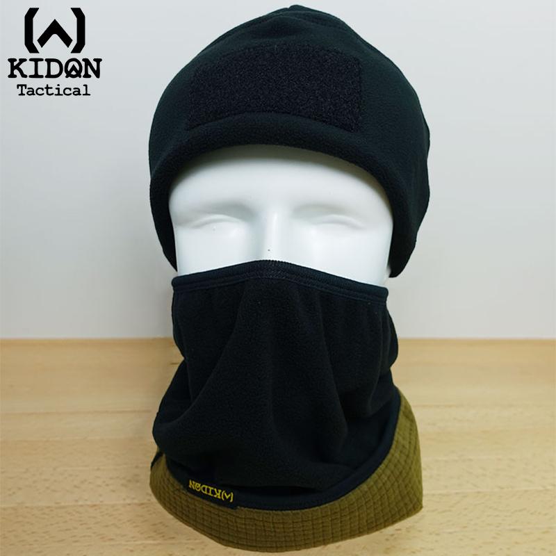 KIDON抓绒帽围脖保暖摇粒绒户外