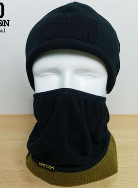 美国KIDON双面抓绒保暖抓绒帽RNG迷彩摇粒绒方格绒面围脖户外