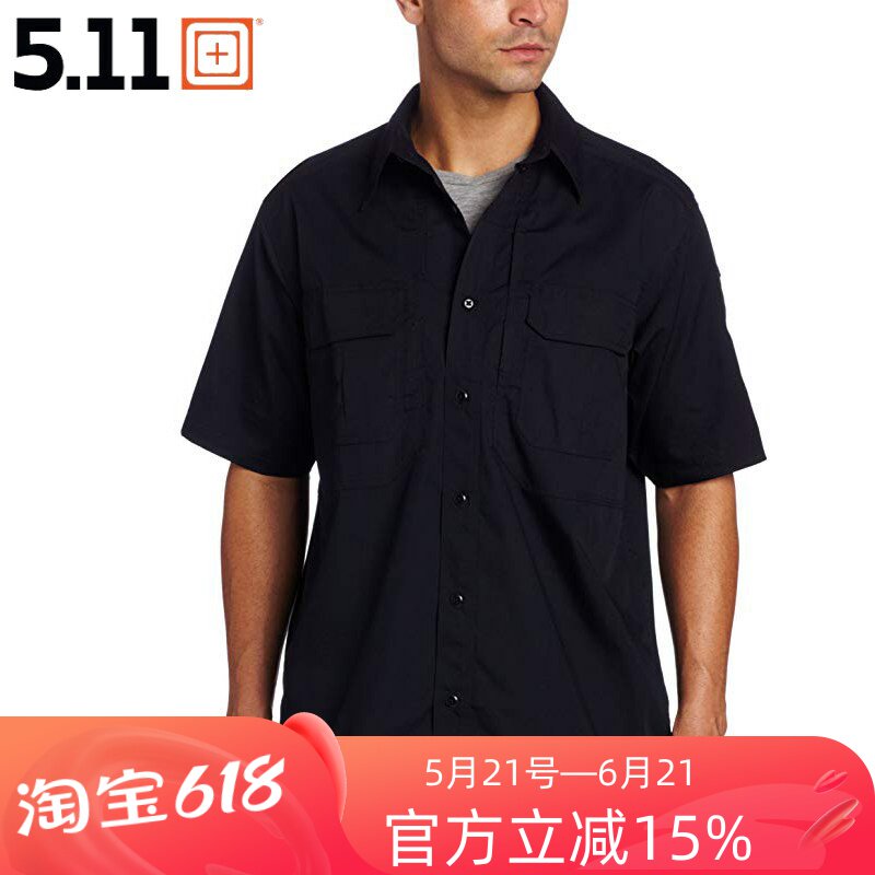美国5.11短袖翻领衬衫夏季男士511T恤透气耐磨71175男士夏季T恤