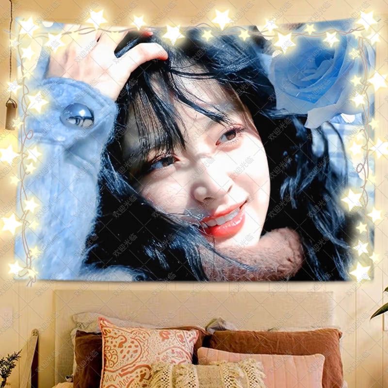 沈月背景布海报明星粉丝应援挂布学生寝室宿舍装饰定制墙上布挂毯