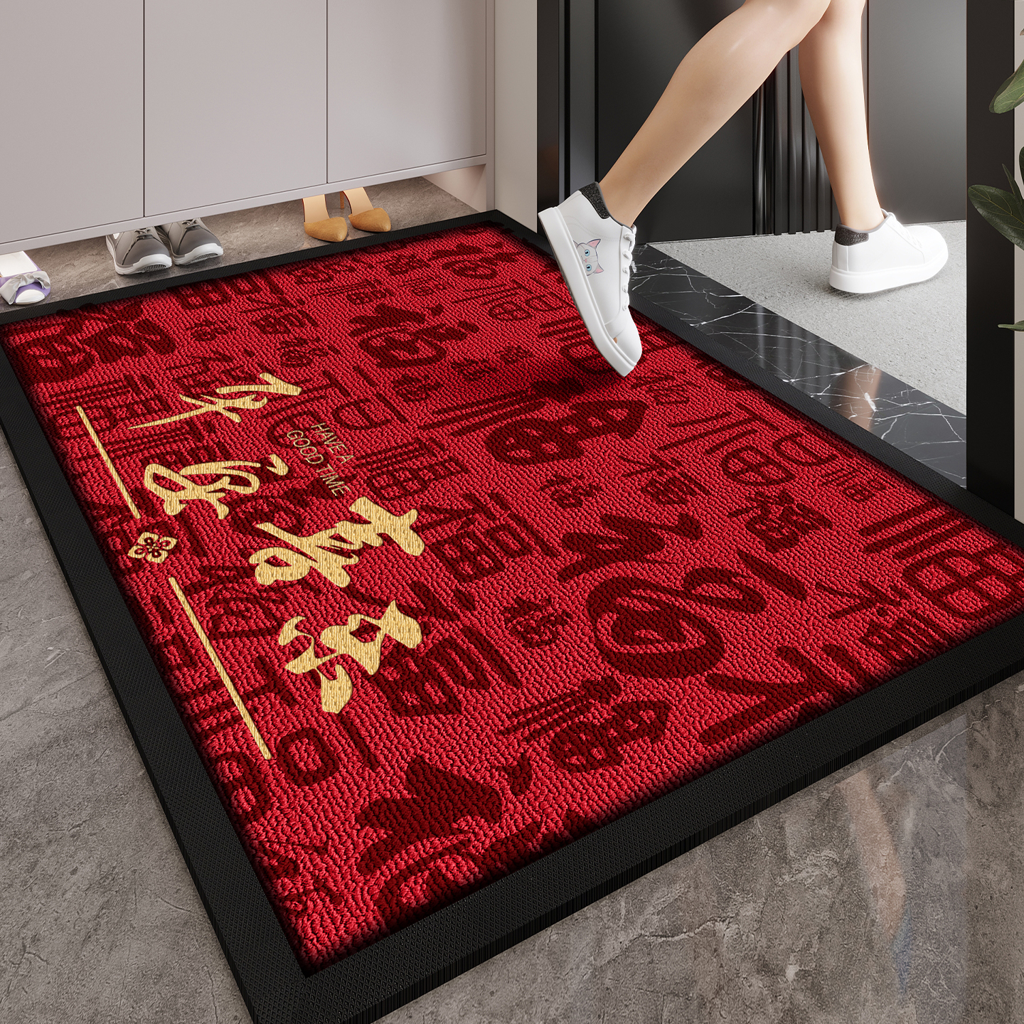 美尼斯入户门地垫进门红地毯脚垫