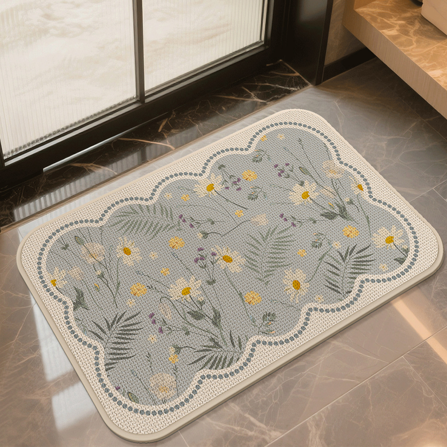 浴室地垫卫生间吸水垫门口防滑垫脚垫进门垫四季款仿亚麻L纹地毯,居家布艺,家用脚垫,淘宝优惠券,粉丝福利购,淘宝优惠卷