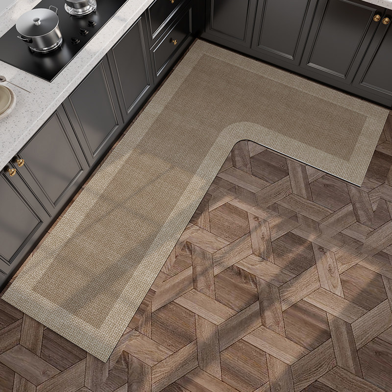 原木风厨房专用地垫吸水吸油可擦免洗用防滑垫一体L形整块地毯,居家布艺,厨房地垫,淘宝优惠券,粉丝福利购,淘宝优惠卷