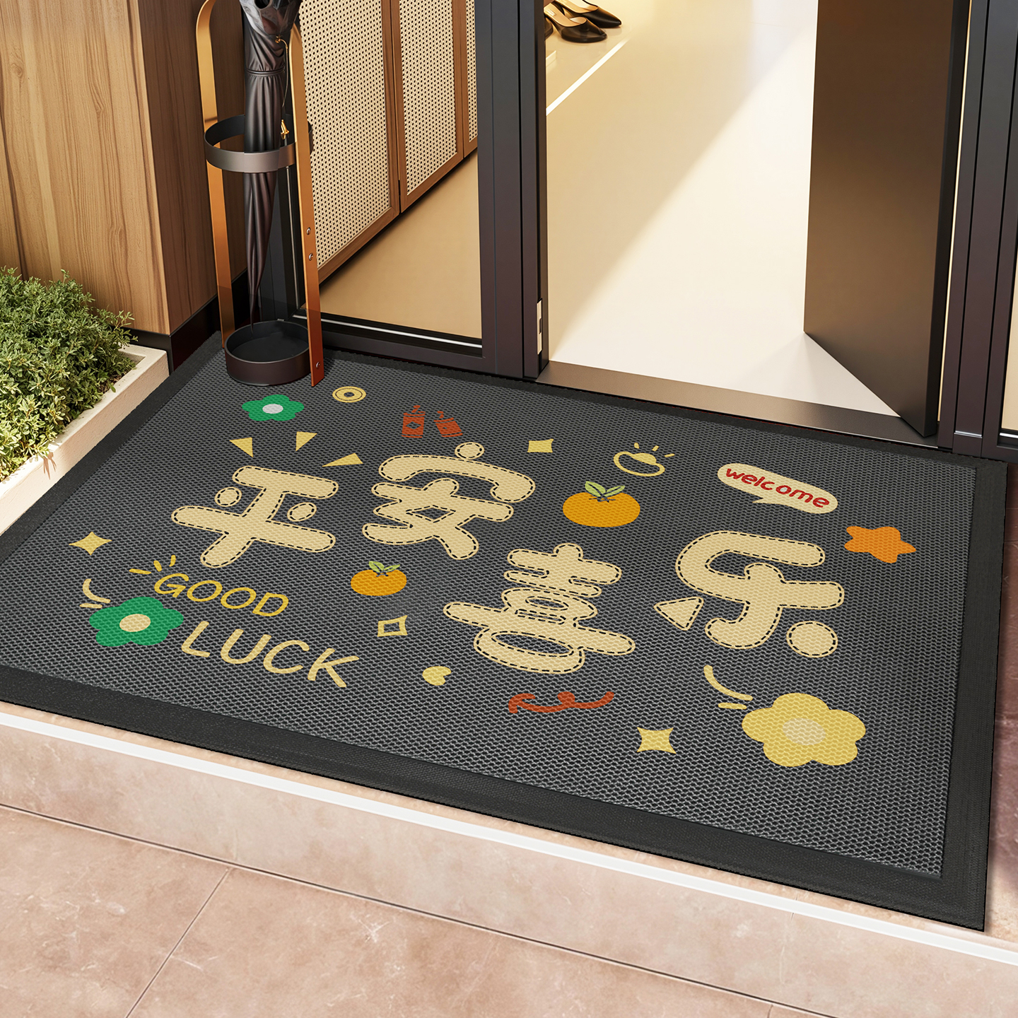 牧圣弹力丝入户门地垫耐脏