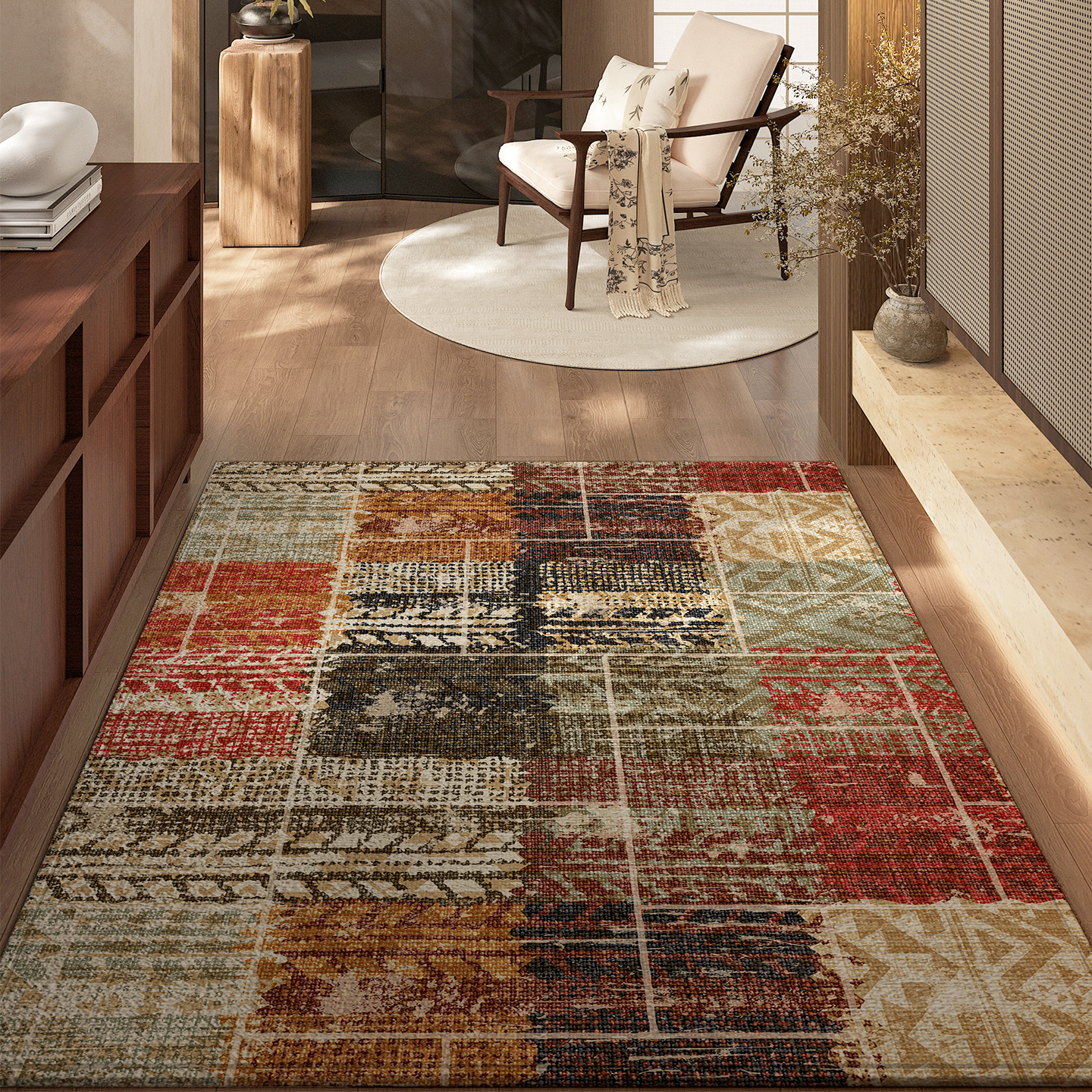 入户门地垫民族风可定制比利时绒