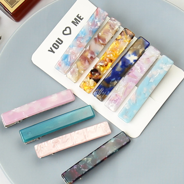 日韩出口订单简约百搭醋酸发夹自然纹理一字夹鸭嘴夹边夹发卡发饰,饰品/流行首饰/时尚饰品新,发饰,淘宝优惠券,粉丝福利购,淘宝优惠卷