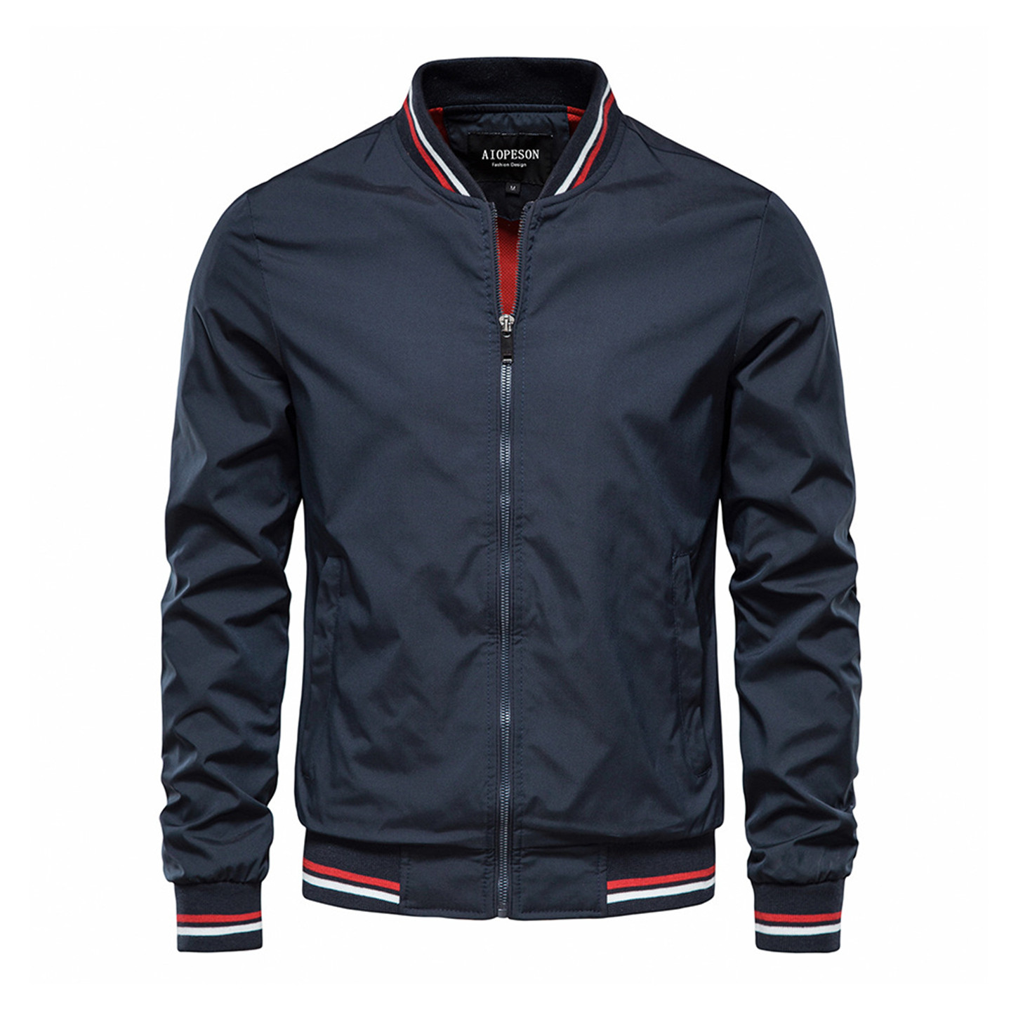 Men's jacket2026春秋欧美休闲外套立领上衣薄款防风飞行员夹克男图片