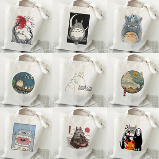 Canvas 龙猫印花帆布袋女学生休闲装 Bag 时尚 书袋包包 新款 Totoro
